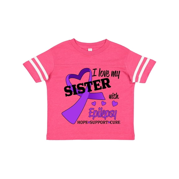 Inktastic I Love my Sister with Epilepsy Hope, Support, Cure Boys or Girls Toddler T-Shirt