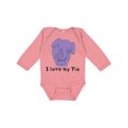 thumbnail image 1 of Inktastic I Love my Tia Elephant Purple Boys or Girls Long Sleeve Baby Bodysuit, 1 of 5