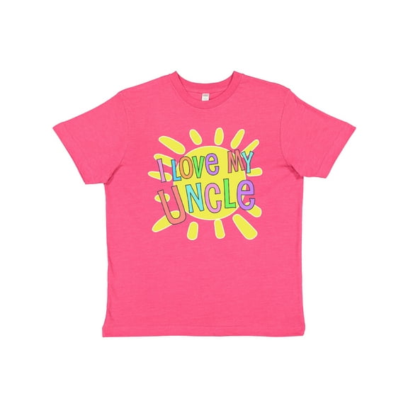 Inktastic I Love my Uncle- sun and rainbow letters Youth T-Shirt