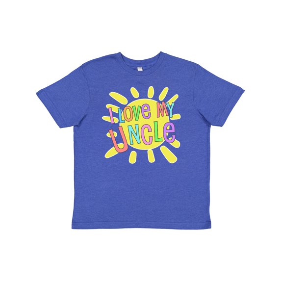 Inktastic I Love my Uncle- sun and rainbow letters Youth T-Shirt