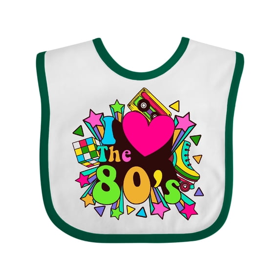 Inktastic I Love the 80's Boys or Girls Baby Bib