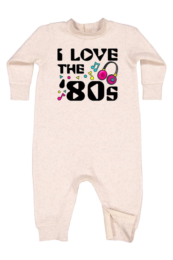 I Love the '80s-musical Notes Baby Fleece Romper