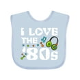 thumbnail image 1 of Inktastic I Love the '80s-musical Notes Boys or Girls Baby Bib, 1 of 4