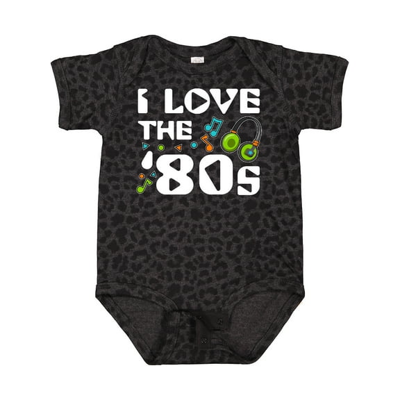 Inktastic I Love the '80s-musical Notes Boys or Girls Baby Bodysuit