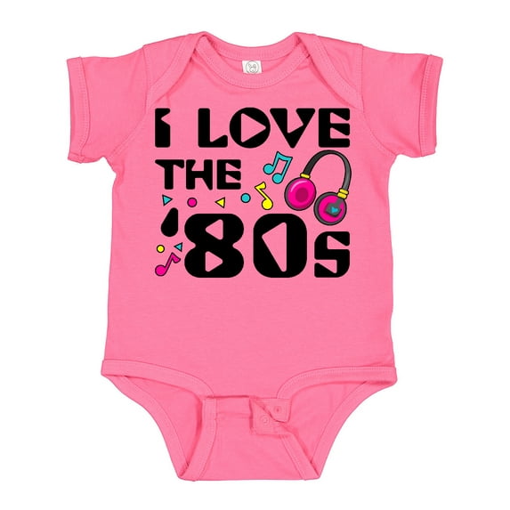 Inktastic I Love the '80s-musical Notes Boys or Girls Baby Bodysuit