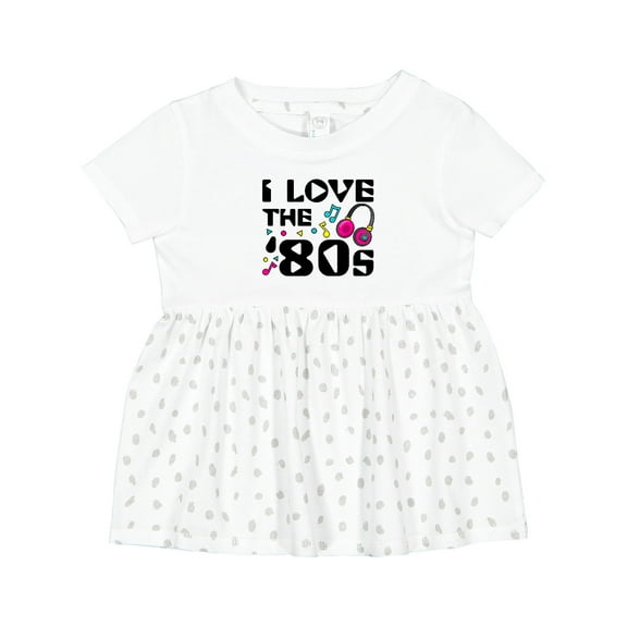 Inktastic I Love the '80s-musical Notes Girls Baby Dress