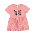 thumbnail image 1 of Inktastic I Love the '80s-musical Notes Girls Baby Dress, 1 of 5