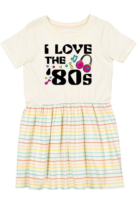 I Love the '80s-musical Notes Girls Toddler Dress