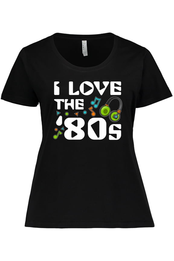 I Love the '80s-musical Notes Women's Plus Size T-Shirt