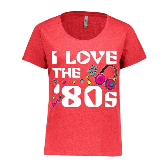 Inktastic I Love the '80s-musical Notes Women's Plus Size T-Shirt