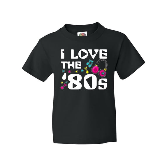 Inktastic I Love the '80s-musical Notes Youth T-Shirt