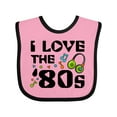 thumbnail image 1 of Inktastic I Love the '80s-musical notes Boys or Girls Baby Bib, 1 of 4