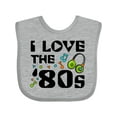 thumbnail image 1 of Inktastic I Love the '80s-musical notes Boys or Girls Baby Bib, 1 of 4