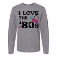 thumbnail image 1 of Inktastic I Love the '80s-musical notes Long Sleeve T-Shirt, 1 of 5