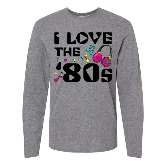 Inktastic I Love the '80s-musical notes Long Sleeve T-Shirt