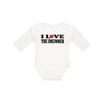 thumbnail image 1 of Inktastic I Love the Drummer Boys or Girls Long Sleeve Baby Bodysuit, 1 of 5