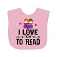 thumbnail image 1 of Inktastic I Love to Read Girls Baby Bib, 1 of 4