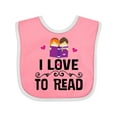 thumbnail image 1 of Inktastic I Love to Read Girls Baby Bib, 1 of 4