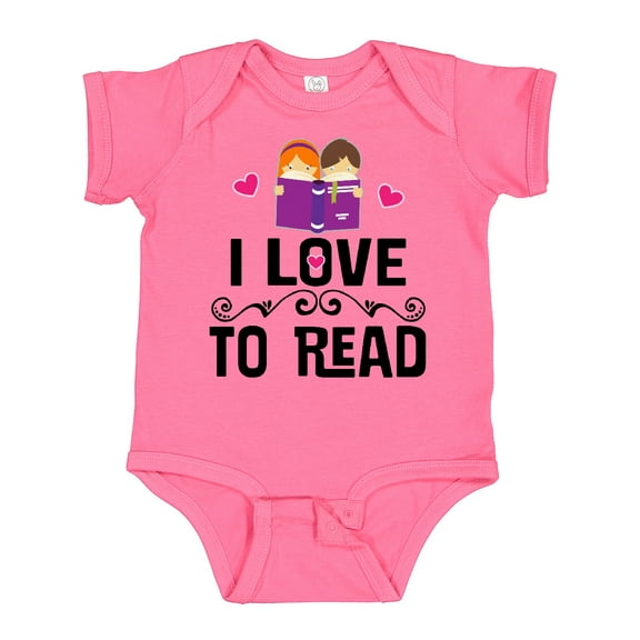 Inktastic I Love to Read Girls Baby Bodysuit