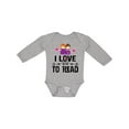 thumbnail image 1 of Inktastic I Love to Read Girls Long Sleeve Baby Bodysuit, 1 of 5
