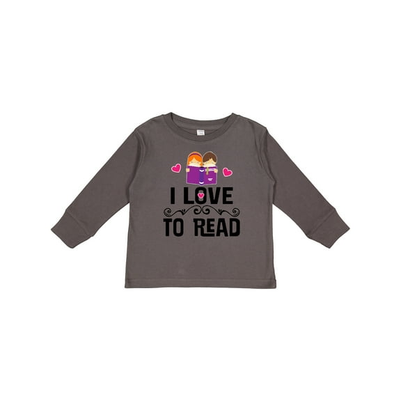 Inktastic I Love to Read Girls Long Sleeve Toddler T-Shirt