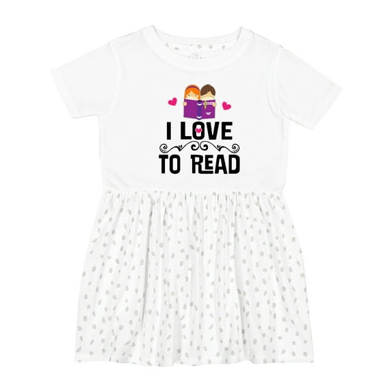 Inktastic I Love to Read Girls Toddler Dress