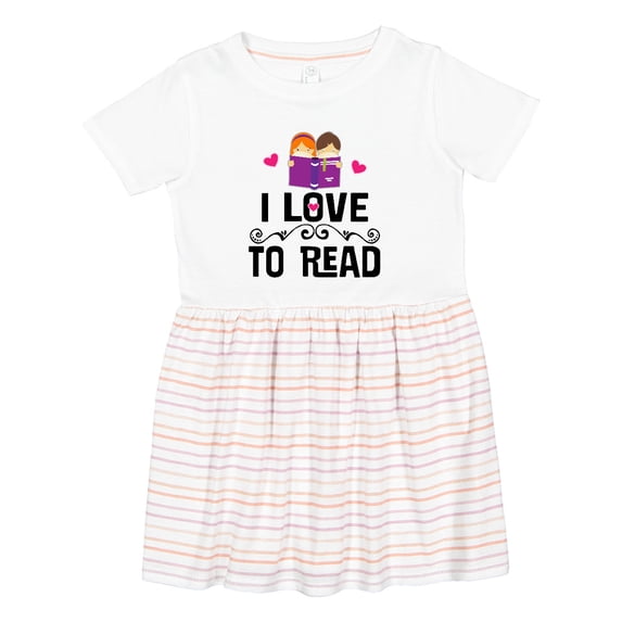 Inktastic I Love to Read Girls Toddler Dress