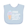 thumbnail image 1 of Inktastic I Make Ice Cream Disappear What's Your Power Boys or Girls Baby Bib, 1 of 4