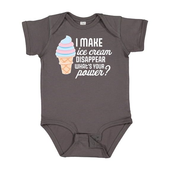 Inktastic I Make Ice Cream Disappear What's Your Power Boys or Girls Baby Bodysuit