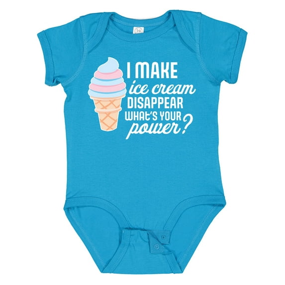 Inktastic I Make Ice Cream Disappear What's Your Power Boys or Girls Baby Bodysuit