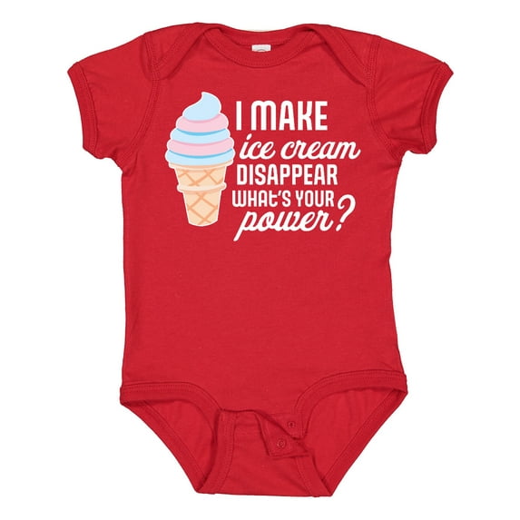 Inktastic I Make Ice Cream Disappear What's Your Power Boys or Girls Baby Bodysuit