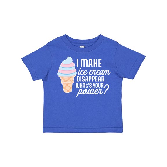 Inktastic I Make Ice Cream Disappear What's Your Power Boys or Girls Toddler T-Shirt