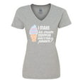thumbnail image 1 of Inktastic I Make Ice Cream Disappear What's Your Power Women's V-Neck T-Shirt, 1 of 5