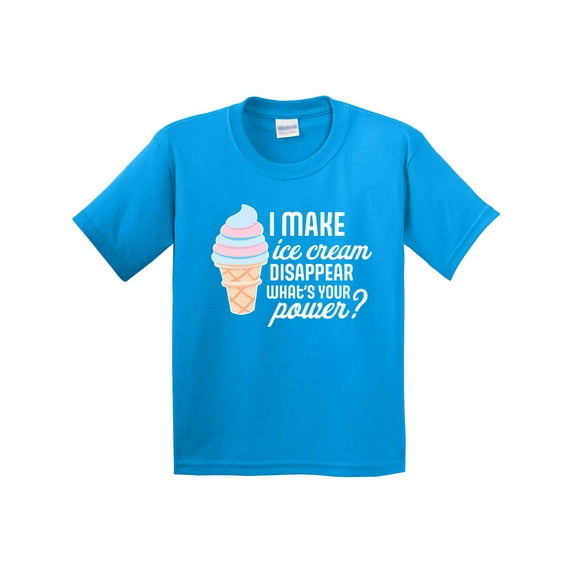 Inktastic I Make Ice Cream Disappear What's Your Power Youth T-Shirt