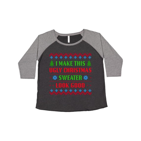 Inktastic I Make This Ugly Christmas Sweater Look Good Women's Plus Size T-Shirt
