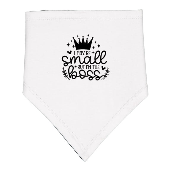 Inktastic I May Be Small but I'm the Boss Baby Bandana Bib