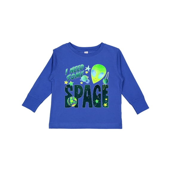 Inktastic I Need Some Space Cute Alien Boys or Girls Long Sleeve Toddler T-Shirt