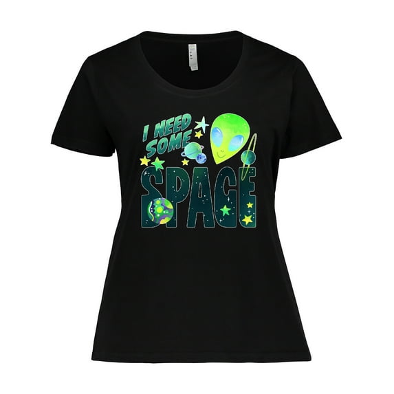 Inktastic I Need Some Space- Cute Alien Women's Plus Size T-Shirt