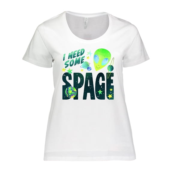 Inktastic I Need Some Space- Cute Alien Women's Plus Size T-Shirt