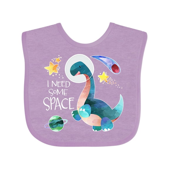 Inktastic I Need Some Space Dinosaur Astronaut with Stars and Planet Boys or Girls Baby Bib