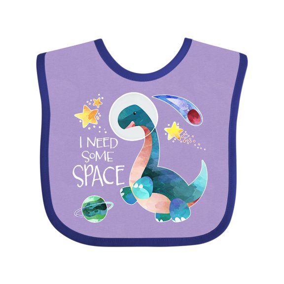 Inktastic I Need Some Space Dinosaur Astronaut with Stars and Planet Boys or Girls Baby Bib