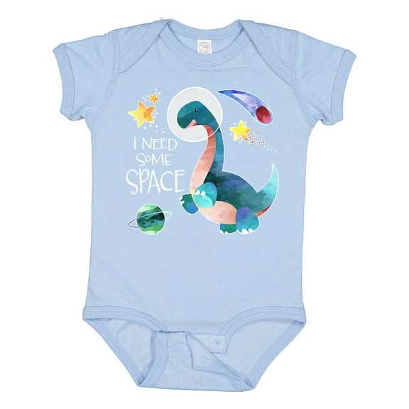 Inktastic I Need Some Space Dinosaur Astronaut with Stars and Planet Boys or Girls Baby Bodysuit