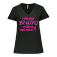 thumbnail image 1 of Inktastic I Only Play Bingo on Days That End in Y Women's Plus Size V-Neck T-Shirt, 1 of 5