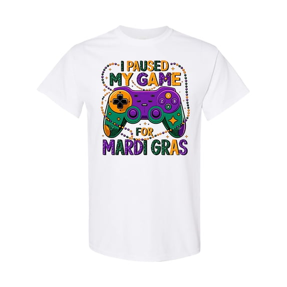 Inktastic I Paused My Game for Mardi Gras Gaming T-Shirt