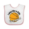 thumbnail image 1 of Inktastic I Play Like a GIRL... Try to Keep Up Girls Baby Bib, 1 of 4