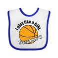 thumbnail image 1 of Inktastic I Play Like a GIRL... Try to Keep Up Girls Baby Bib, 1 of 4