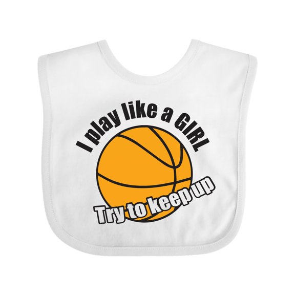 Inktastic I Play Like a GIRL... Try to Keep Up Girls Baby Bib