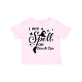 thumbnail image 1 of Inktastic I Put a Spell on Oma and Opa Witch Hat and Broom Boys or Girls Toddler T-Shirt, 1 of 5
