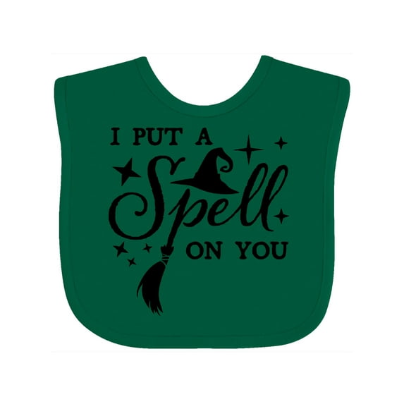 Inktastic I Put a Spell on You Halloween Magic Boys or Girls Baby Bib