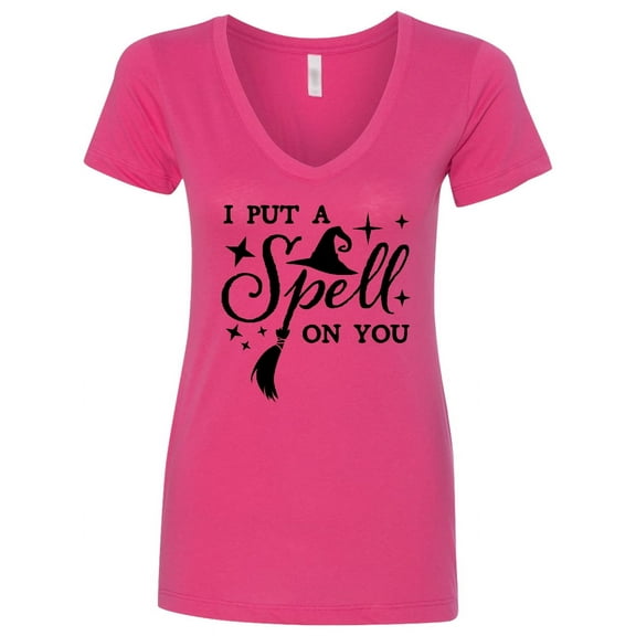 Inktastic I Put a Spell on You Halloween Magic Women's V-Neck T-Shirt
